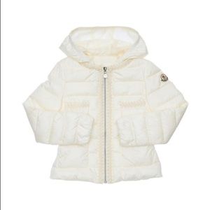Moncler Kids Cream Puffer Jacket